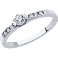 Кольцо из белого золота с бриллиантами Casa Bosco 1012129-3 1,8g s.17,5