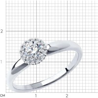Inel din aur alb cu diamante Casa Bosco 1012130-3 2,18g s.17 imaginea #4 — magazin online Desire.md