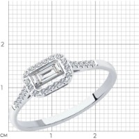 Inel din aur alb cu diamante Casa Bosco 1012145 1,51g s.16 imaginea #3 — magazin online Desire.md