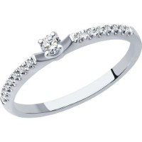 Кольцо из белого золота с бриллиантами Casa Bosco 1012163-31,45g s.17,5