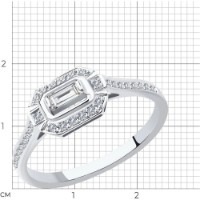 Inel din aur alb cu diamante Casa Bosco 1012166 1,86g s.17 imaginea #4 — magazin online Desire.md