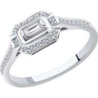 Inel din aur alb cu diamante Casa Bosco 1012166 1,86g s.17