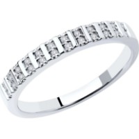 Inel din aur alb cu diamante Casa Bosco 1012169-3 2,54g s.17,5