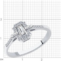 Кольцо из белого золота с бриллиантами Casa Bosco 1012174 1,99g s.16,5 фото №3 — интернет-магазин Desire.md