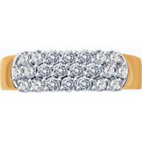 Inel din aur rosu cu diamante Casa Bosco 1012180 3,79g s.17 imaginea #2 — magazin online Desire.md