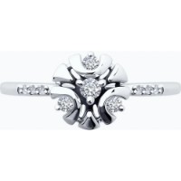 Inel din aur alb cu diamante Casa Bosco 1012186-3 2,28g s.18 imaginea #3 — magazin online Desire.md