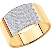 Inel din aur rosu cu diamante Casa Bosco 1012189 5,3g s.19,5