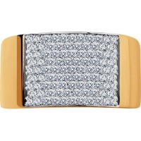 Inel din aur rosu cu diamante Casa Bosco 1012189 5,3g s.19,5 imaginea #3 — magazin online Desire.md