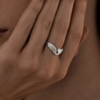 Inel din aur alb cu diamante Casa Bosco 1012195-3 2,22g s.17,5 imaginea #2 — magazin online Desire.md