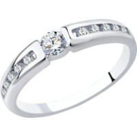 Inel din aur alb cu diamante Casa Bosco 1012215-3  2,18g s.17 imaginea #1 — magazin online Desire.md