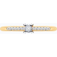 Inel din aur rosu cu diamant Casa Bosco 1012256 1,57g s.15,5 imaginea #3 — magazin online Desire.md