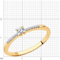 Inel din aur rosu cu diamant Casa Bosco 1012256 1,57g s.15,5 imaginea #5 — magazin online Desire.md