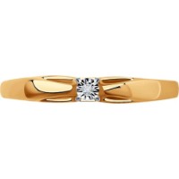 Inel din aur rosu cu diamant Casa Bosco 1012273 1,9g s.17,5 imaginea #2 — magazin online Desire.md