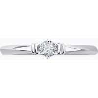 Inel din aur alb cu diamant Casa Bosco 1012276-3 1,78g s.17 imaginea #5 — magazin online Desire.md