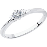 Inel din aur alb cu diamant Casa Bosco 1012276-3 1,78g s.17