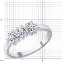 Кольцо из белого золота с бриллиантами Casa Bosco 1012318-3 2,75g s.17 фото №4 — интернет-магазин Desire.md
