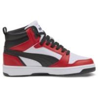 Bocanci pentru copii Puma Rebound V6 Mid Jr Puma White/Puma Black/For All Time Red, s.37 imaginea #3 — magazin online Desire.md