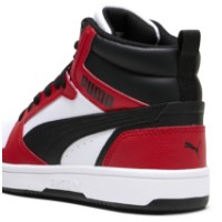 Bocanci pentru copii Puma Rebound V6 Mid Jr Puma White/Puma Black/For All Time Red, s.37 imaginea #5 — magazin online Desire.md