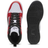 Bocanci pentru copii Puma Rebound V6 Mid Jr Puma White/Puma Black/For All Time Red, s.39 imaginea #4 — magazin online Desire.md
