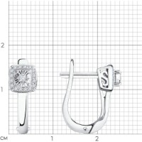 Cercei din aur alb cu diamante Casa Bosco 1020722 3,22g imaginea #4 — magazin online Desire.md