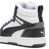 Bocanci pentru copii Puma Rebound V6 Mid Puma White/Black/Shadow Gray, s.37 imaginea #5 — magazin online Desire.md