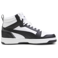 Bocanci pentru copii Puma Rebound V6 Mid Puma White/Black/Shadow Gray, s.38 imaginea #3 — magazin online Desire.md