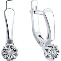 Cercei din aur alb cu diamante Casa Bosco 1020724 2,81g imaginea #3 — magazin online Desire.md