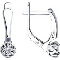 Cercei din aur alb cu diamante Casa Bosco 1020724 2,81g