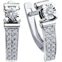 Cercei din aur alb cu diamante Casa Bosco 1020743 2,76g imaginea #5 — magazin online Desire.md