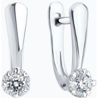 Cercei din aur alb cu diamante Casa Bosco 1020975 2,03g imaginea #2 — magazin online Desire.md