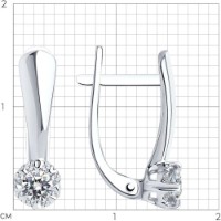 Cercei din aur alb cu diamante Casa Bosco 1020975 2,03g imaginea #5 — magazin online Desire.md
