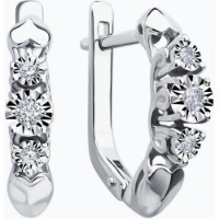Cercei din aur alb cu diamante Casa Bosco 1020988 3,81g imaginea #5 — magazin online Desire.md