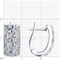 Cercei din aur alb cu diamante Casa Bosco 1021264 5,92g imaginea #3 — magazin online Desire.md