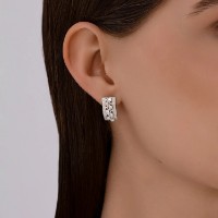 Cercei din aur alb cu diamante Casa Bosco 1021264 5,92g imaginea #4 — magazin online Desire.md