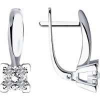 Cercei din aur alb cu diamante Casa Bosco 1021416-3 3,49g