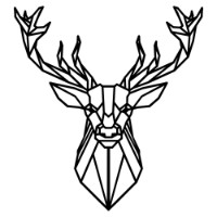 Panou decorativ Wallity Deer4 Black imaginea #2 — magazin online Desire.md
