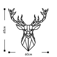 Panou decorativ Wallity Deer4 Black imaginea #3 — magazin online Desire.md