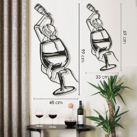 Panou decorativ Wallity Glass of Wine Girl Line ArtAPT749 L imaginea #6 — magazin online Desire.md