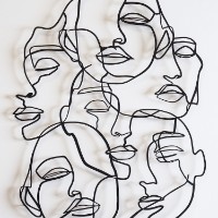Panou decorativ Wallity Faces Line ArtAPT743 M imaginea #2 — magazin online Desire.md