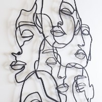 Panou decorativ Wallity Faces Line ArtAPT743 M imaginea #3 — magazin online Desire.md