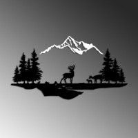Panou decorativ Wallity Deer And Landscape 2 imaginea #4 — magazin online Desire.md