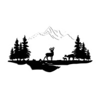 Panou decorativ Wallity Deer And Landscape 2 imaginea #5 — magazin online Desire.md