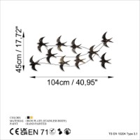 Panou decorativ Wallity Flock of Swallows 3 imaginea #7 — magazin online Desire.md
