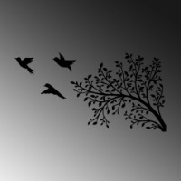 Panou decorativ Wallity Birds From The Branch 496 imaginea #4 — magazin online Desire.md
