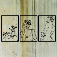 Panou decorativ Wallity Flower Face Woman imaginea #3 — magazin online Desire.md