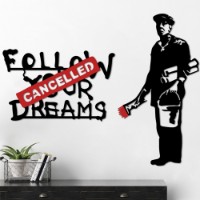 Panou decorativ Wallity Banksy Metal 06