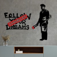 Panou decorativ Wallity Banksy Metal 06 imaginea #2 — magazin online Desire.md