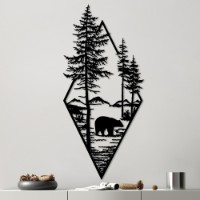 Panou decorativ Wallity Bear Black v2