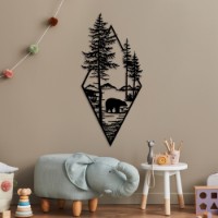 Panou decorativ Wallity Bear Black v2 imaginea #2 — magazin online Desire.md