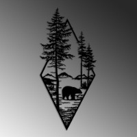 Panou decorativ Wallity Bear Black v2 imaginea #6 — magazin online Desire.md